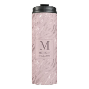 Benutzerdefiniertes Soft Blush Pastell Rosa Gold G Thermosbecher