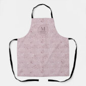 Benutzerdefiniertes Soft Blush Rosa Hellgold Glitt Schürze (Vorderseite)
