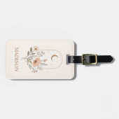 Benutzerdefiniertes Soft Light Beige Pink Floral C Gepäckanhänger (Vorderseite horizontal)