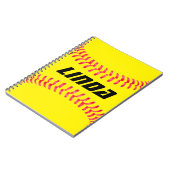 Benutzerdefiniertes Softball-Notebook Notizblock (Linke Seite)