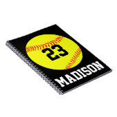 Benutzerdefiniertes Softball-Notebook Notizblock (Rechte Seite)