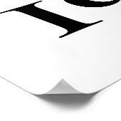 Benutzerdefiniertes Sonderdatum Schwarz und Weiß Poster (Ecke)