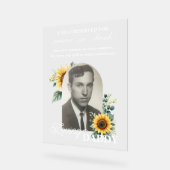 Benutzerdefiniertes Sonnenblumen-Foto  Acrylschild (Winkel)