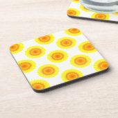 Benutzerdefiniertes Sonnenblumenmuster Getränkeuntersetzer (Linke Seite)