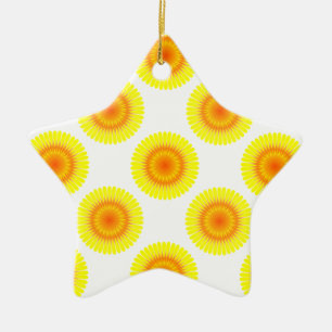 Benutzerdefiniertes Sonnenblumenmuster Keramikornament