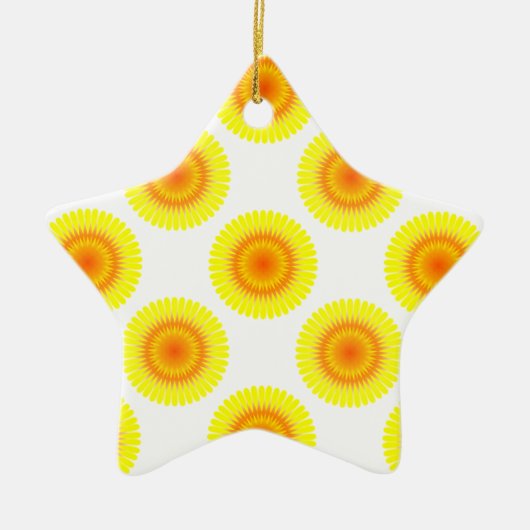 Benutzerdefiniertes Sonnenblumenmuster Keramikornament (Vorne)