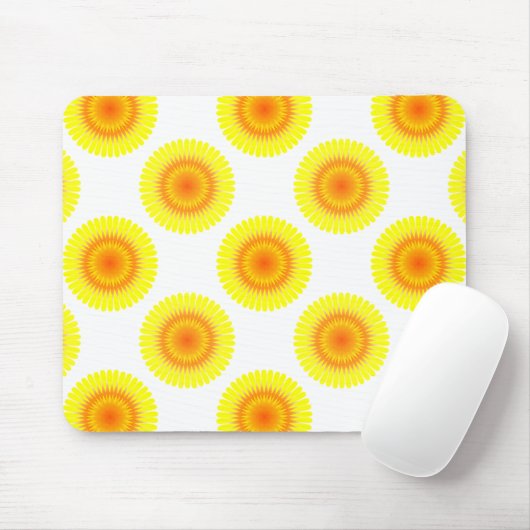Benutzerdefiniertes Sonnenblumenmuster Mousepad (Mit Mouse)