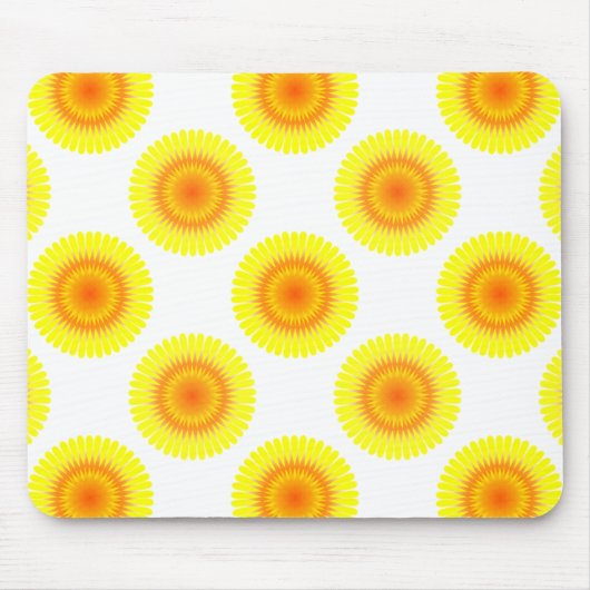 Benutzerdefiniertes Sonnenblumenmuster Mousepad (Vorne)