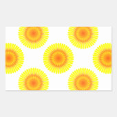 Benutzerdefiniertes Sonnenblumenmuster Rechteckiger Aufkleber (Vorderseite)