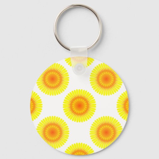 Benutzerdefiniertes Sonnenblumenmuster Schlüsselanhänger (Vorderseite)