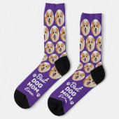 Benutzerdefiniertes Spaß-Hund-MUTTER-Süßes Muster Socken (Linkes Detail)