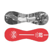 Benutzerdefiniertes Spieler-Team-Logo 2 Foto Rot Baseball (Paneele)