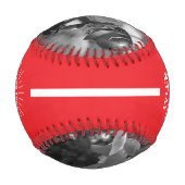 Benutzerdefiniertes Spieler-Team-Logo 2 Foto Rot Baseball (Rückseite)
