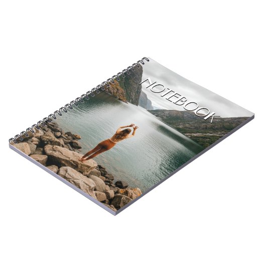 Benutzerdefiniertes Spiral-Foto und TextNotebook Notizblock (Linke Seite)