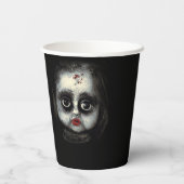 Benutzerdefiniertes Spooky AF-Halloween-Party Pappbecher (Rückseite)
