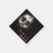 Benutzerdefiniertes Spooky AF-Halloween-Party Serviette (Ecke)