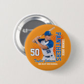 Benutzerdefiniertes Sportfoto für Senior Baseball Button (Vorne & Hinten)
