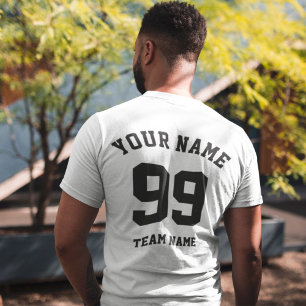 Benutzerdefiniertes Sportteam Jersey schwarze Numm T-Shirt