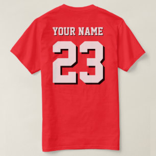 Benutzerdefiniertes Sporttrikot-T-Shirt - Name und T-Shirt