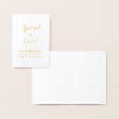 Benutzerdefiniertes Spread der Liebe-Elegante Folienkarte (Anzeige)