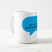 Benutzerdefiniertes Sprechblasendesign – Personali Kaffeetasse (Vorderseite Links)