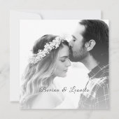 Benutzerdefiniertes SQ-Foto Einfaches elegantes GV Einladung (Rückseite)