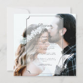 Benutzerdefiniertes SQ-Foto Einfaches elegantes GV Einladung (Vorderseite)