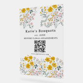 Benutzerdefiniertes Stehendes Stand-Schild Blumenm Acrylschild (Winkel)
