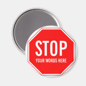 Benutzerdefiniertes Stoppzeichen (fügen Sie Ihren Magnet (Vorderseite/Rückseite)