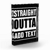 Benutzerdefiniertes Straight Outta mit eigenem Tex Fotoblock (Links)