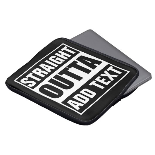 Benutzerdefiniertes Straight Outta mit eigenem Tex Laptopschutzhülle (Vorne Oben)
