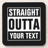 Benutzerdefiniertes STRAIGHT OUTTA Untersetzer Set (Vorderseite)