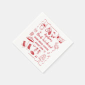 Benutzerdefiniertes Strand-Junggesellinnen-Abschie Serviette (Ecke)