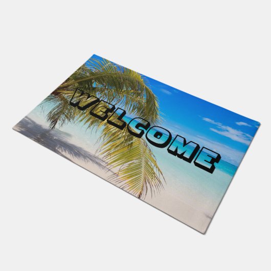 Benutzerdefiniertes Strandthema Frontmatte Fußmatte (Schrägansicht)