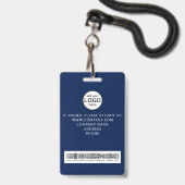 Benutzerdefiniertes Strichcode-Event-Blue-Badzeich Ausweis (Rückseite mit Lanyard)