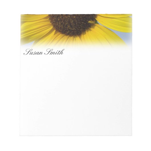 Benutzerdefiniertes Sunflower Notepad Notizblock (Vorderseite)