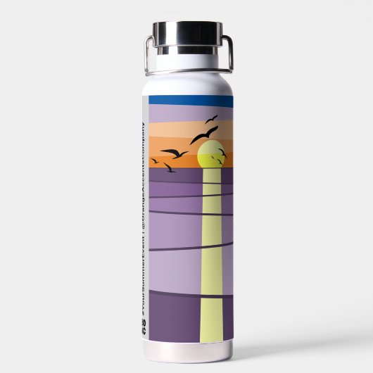 Benutzerdefiniertes Sunset-Design - Veranstaltung  Trinkflasche (Rückseite)