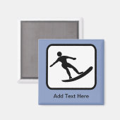 Benutzerdefiniertes Surf-Logo Magnet (Vorderseite/Rückseite)