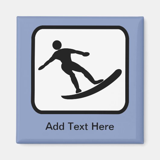 Benutzerdefiniertes Surf-Logo Magnet (Vorne)