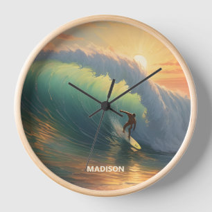 Benutzerdefiniertes Surfen mit Namen Uhr