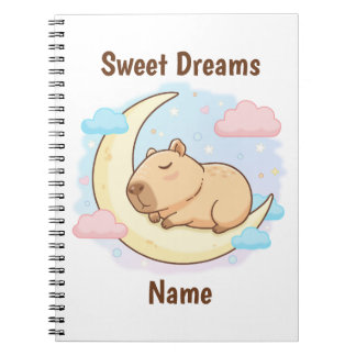 Benutzerdefiniertes Süße Träume Capybara Notizbuch Notizblock