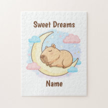 Benutzerdefiniertes Süße Träume Capybara Puzzle
