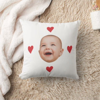 Benutzerdefiniertes süßes Babygesicht Ein Foto Kissen