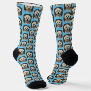 Benutzerdefiniertes süßes Haustier-Foto-Muster Hel Socken