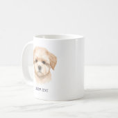 Benutzerdefiniertes süßes Hunde-Foto mit Text Kaffeetasse (Vorderseite Links)