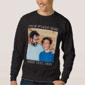 Benutzerdefiniertes Sweatshirt mit Bild und Text, (Vorderseite)