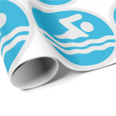 Benutzerdefiniertes Swim Decal Geschenkpapier (Rolleneckpunkt)
