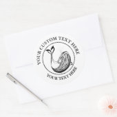 Benutzerdefiniertes Symbol für das Logo "Whale Oce Runder Aufkleber (Umschlag)