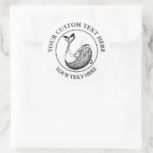 Benutzerdefiniertes Symbol für das Logo "Whale Oce Runder Aufkleber (Tasche)
