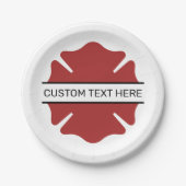 Benutzerdefiniertes Symbol für das Rote Logo des F Pappteller (Vorderseite)